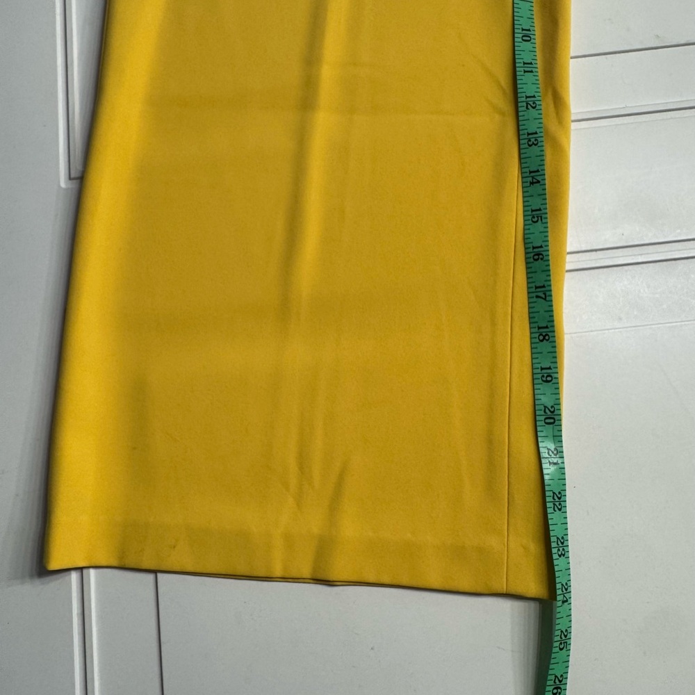 Alice + Olivia Women Sz 10 Donald Yellow Wide Leg High Rise Trousers Pants Crop - Picture 2 of 10